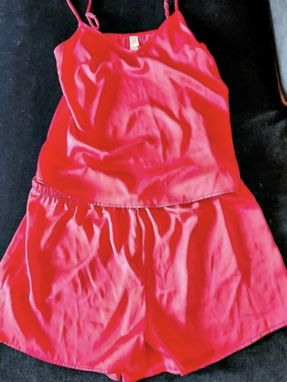 Stars Above Satin Cami and Shorts Pajama Set Pink Small